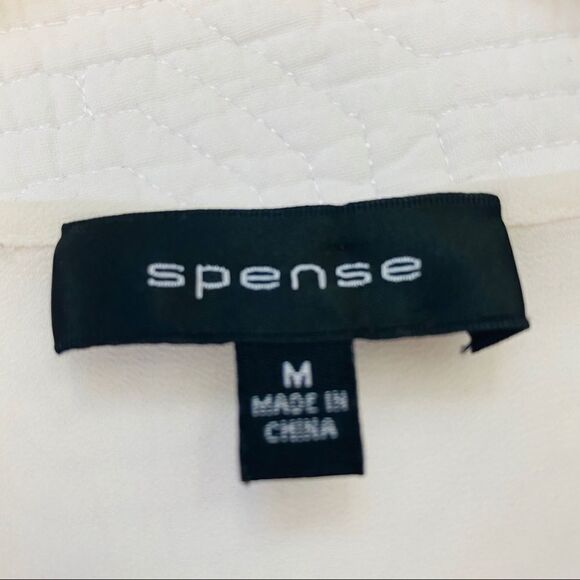 Spense semi-sheer white red and orange color-block tank medium - Picture 5 of 6